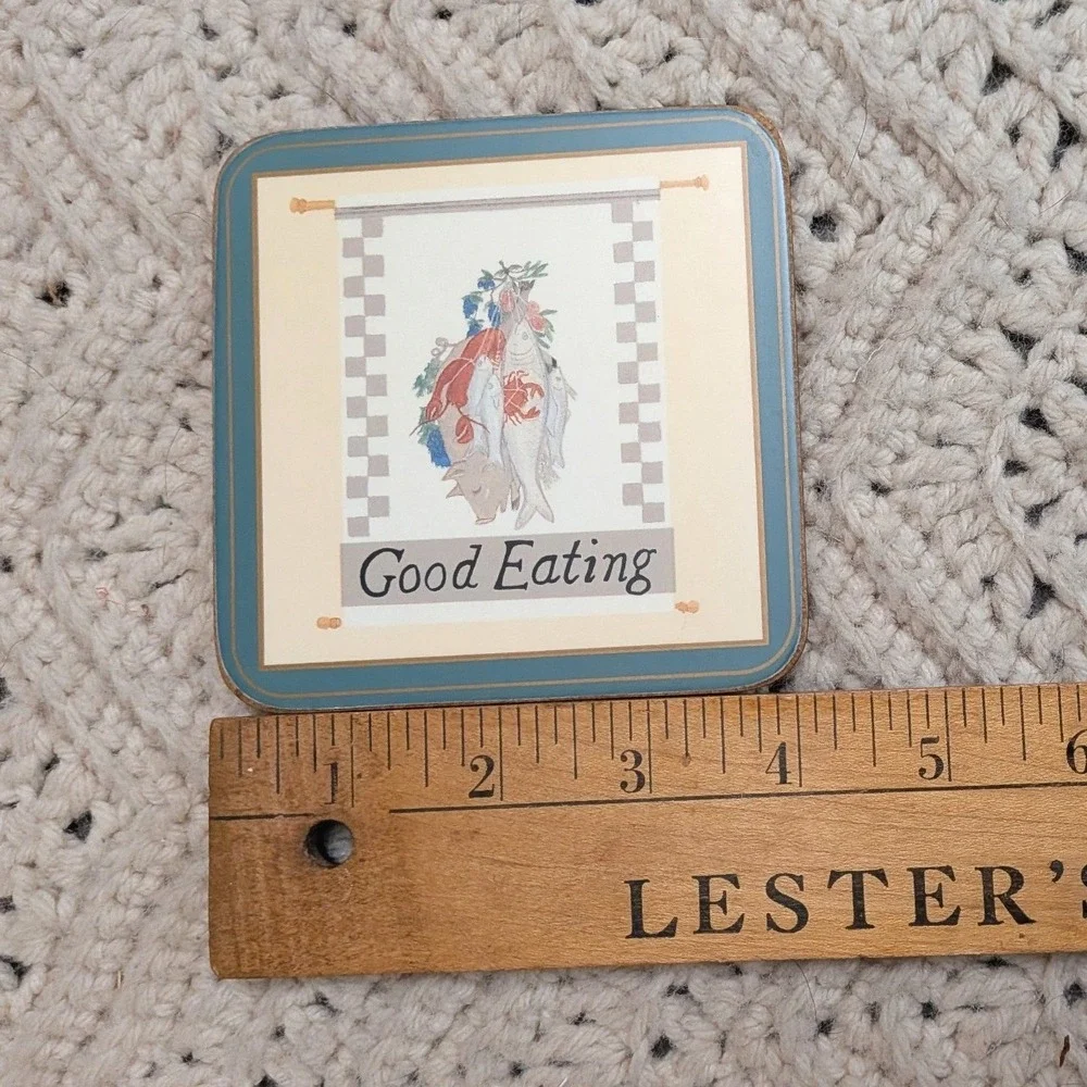 Vintage Pimpernel Tavern Signs Coasters Set of 6 Cork Back Made in England 4x4